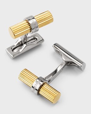 Men's Branded Two-Tone Cufflinks