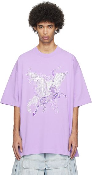 VETEMENTS Purple Flying Unicorn T-Shirt