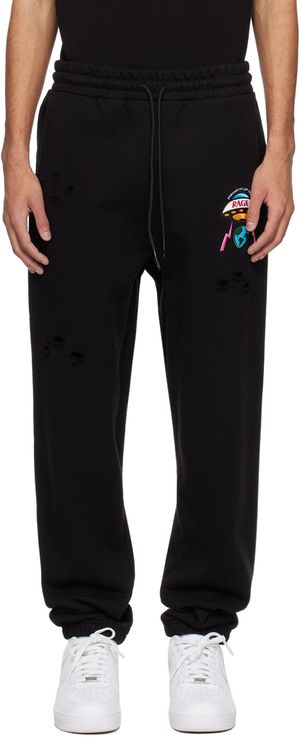 Members of the Rage Black Distressed Sweatpants