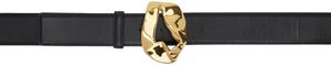 Bottega Veneta Black Abstract Belt
