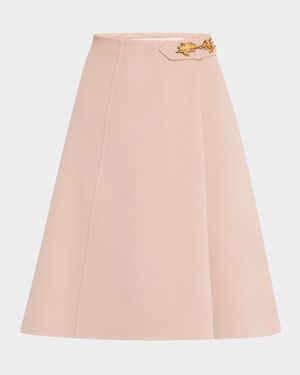 Compact Cashmere Drap Wrap Skirt