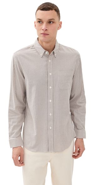 RAILS Vance Button Down Cedar Oat Stripe S