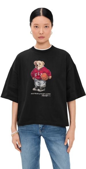 Polo Ralph Lauren Cotton Jersey Knit Short Sleeve Crew Tee Polo Black S