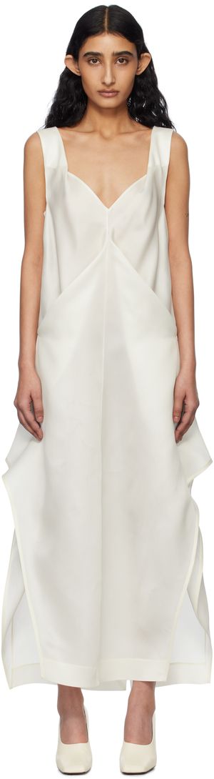 KHAITE White Kenith Maxi Dress