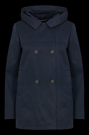 Armor Lux - Veste boutonnée droite à capuche - Taille 46 - Bleu