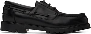 Studio Nicholson Black Guston Boat Shoes