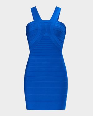 The Elise Ribbed Bodycon Halter Mini Dress