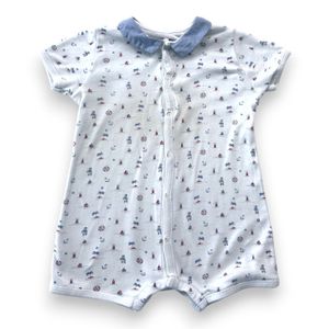 Petit Bateau - Seconde Main - Short bébé blanc - 12 mois - Taille 12M - Blanc