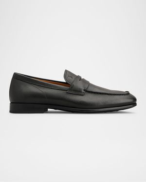 Men's Mocassino Gomma Leather Penny Loafers