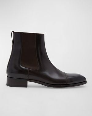 Men's Elkan Burnished Leather Chelsea Boots