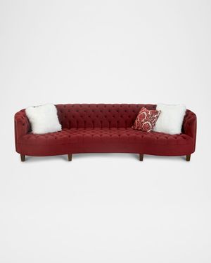 Vaughn Tufted Velvet Sofa, 126"