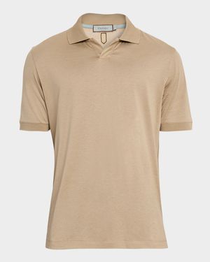 Men's Cotton Johnny Collar Polo Shirt