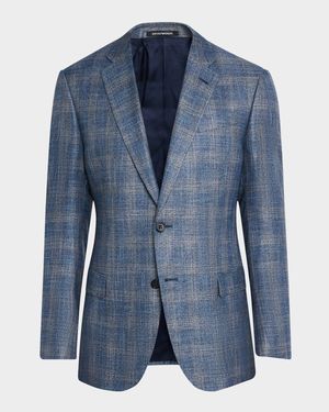 Men's Brushed Plaid Sport Coat