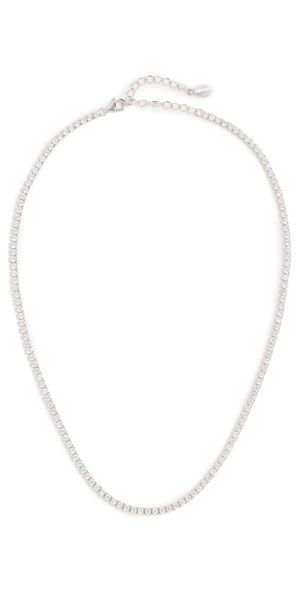 SHASHI Tennis Necklace White Gold One Size