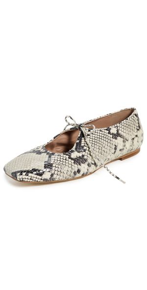 Andrea Gomez Amelia Gray Faux Python Flats Grey 37