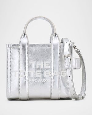 The Metallic Leather Crossbody Tote Bag