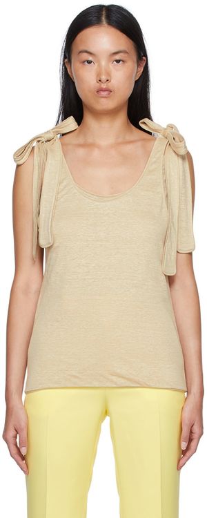 Chloé Pink Linen Tank Top