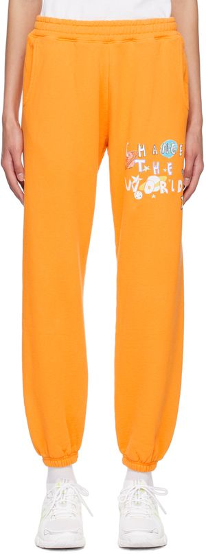 Kids Worldwide Orange 'Change The World' Lounge Pants