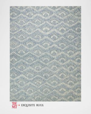 Bargello Hand-Tufted Light Blue Rug, 12' x 15'