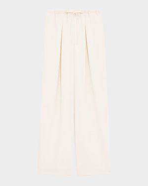 Pleated Casual Drawstring Pants