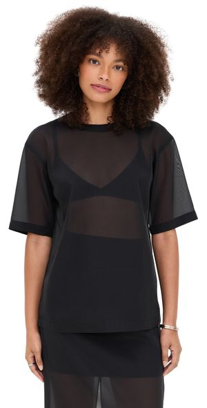 LE BOP Caroline Organza Tee Black M