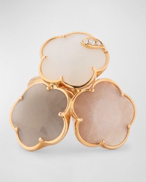 18K Red Gold Ton Joli Ring with Moonstones