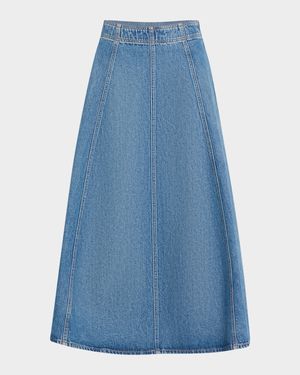 The Uma Denim Midi Skirt
