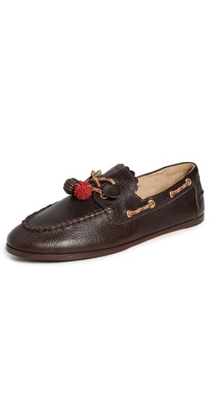 Larroudé Cyprus Boat Shoes Brown 7.5