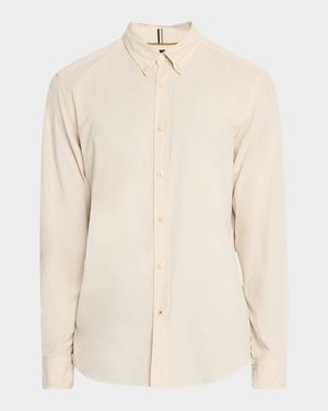 Men's Liam Micro-Corduroy Casual Button-Down Shirt