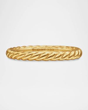 DY Unity Cable Ring in 18K Yellow Gold, 2.45mm