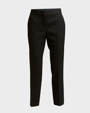 Straight-Leg Ankle Grain De Poudre Trousers