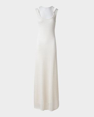 Crochet & Knit Layered Maxi Dress