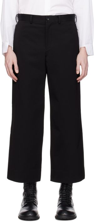 Black Comme des Garçons Pantalon noir en cariset