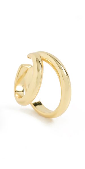 SHASHI Double Tsuki Hoop Cuff Gold One Size