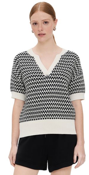 Varley Dora Knit Top Egret S