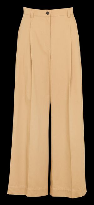 Max Mara Week End - Pantalon large en coton - Taille 42 - Beige