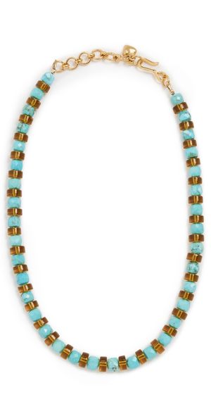 Brinker + Eliza Astrid Necklace Turquoise/Rootbeer One Size