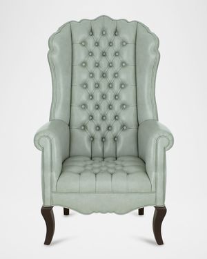 Ariel Leather Tufted Accent Chair