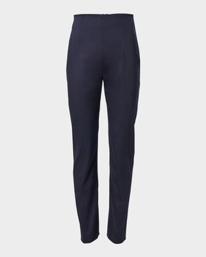 Mid-Rise Slim-Leg Ankle Pants