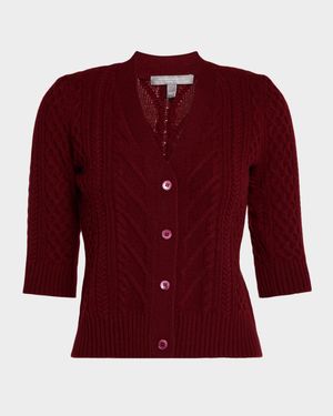 Cashmere Cable-Knit Cardigan