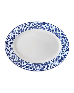 Newport Garden Gate Rimmed Oval Platter, 16"