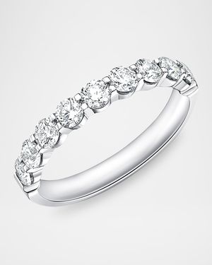 Petite Prong 9-Stone Diamond Band in Platinum