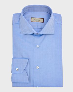 Men's Cotton Herringbone Dress Shirt