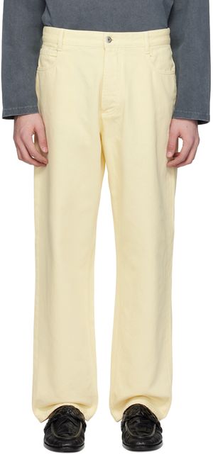 Bottega Veneta Yellow Wide-Leg Jeans