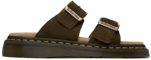Dr. Martens Khaki Josef Suede Slide Sandals