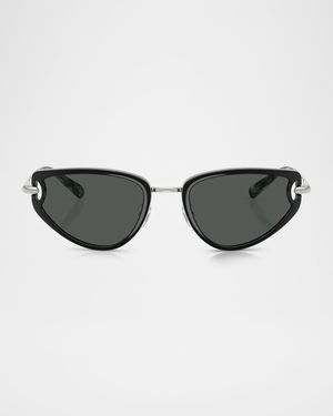 TY6115 Cat Eye Metal Sunglasses
