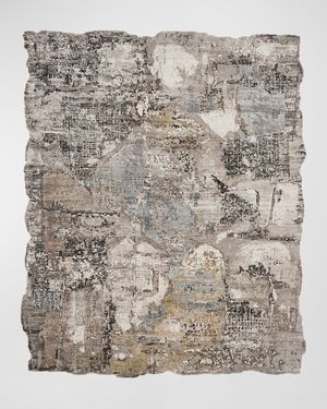 Abstract Hand-Knotted Rug, 9' x 12'