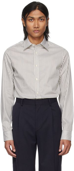 Tiger of Sweden Chemise Lowan blanc cassé