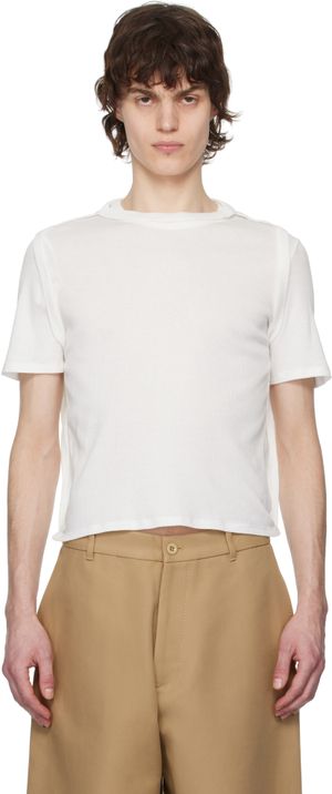 Eckhaus Latta T-shirt blanc à panneaux