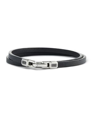 Streamline Leather Double-Wrap Bracelet